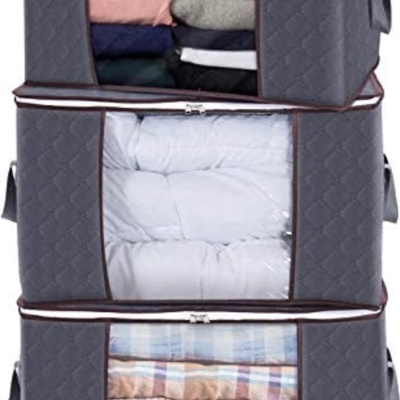 NWT 3 pack Large Capacity Clothes Storage Bag Organizer with Reinforced Handle - Picture 6 of 6